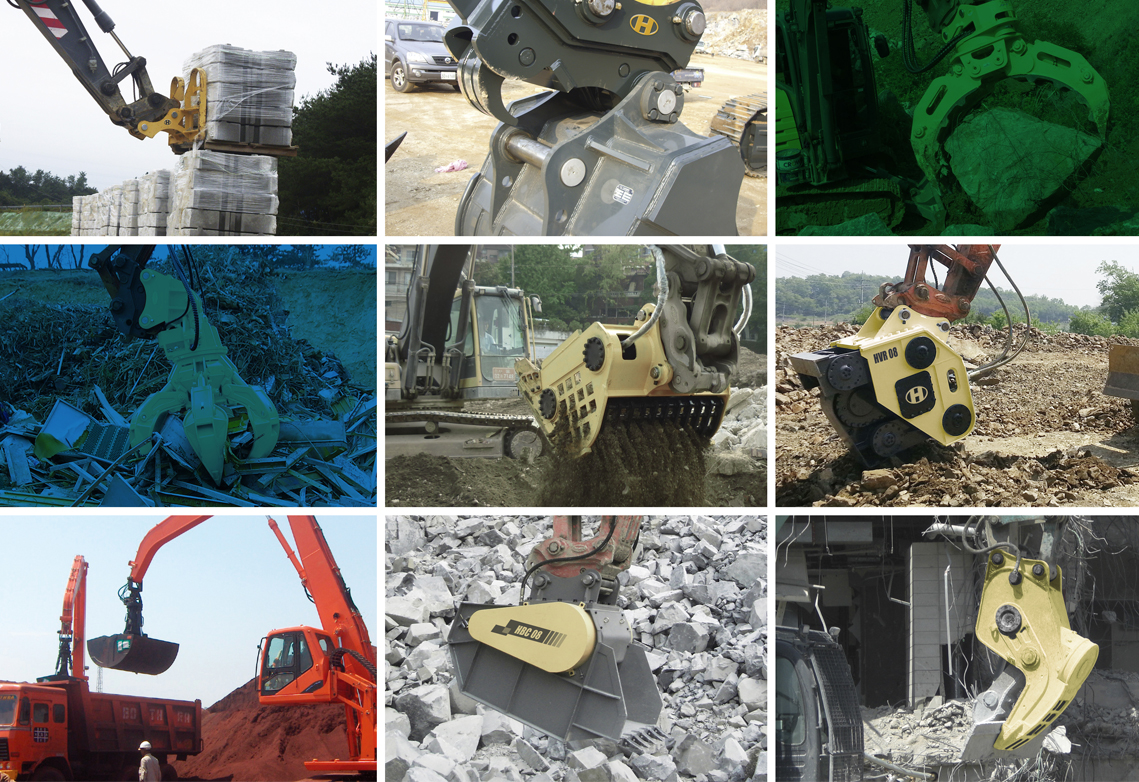 Equipos Hyunseo Heavy Equipment en operación